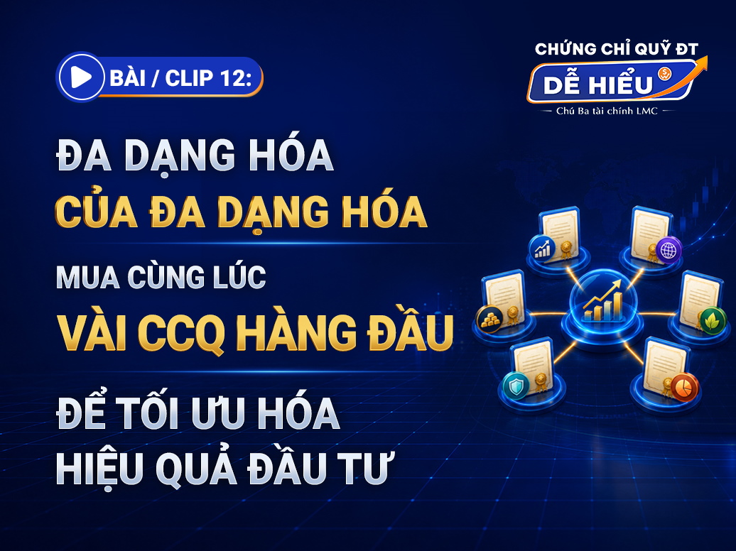 BÀI 12: ĐA DẠNG HÓA CỦA ĐA DẠNG HÓA. MUA CÙNG LÚC VÀI CCQ HÀNG ĐẦU ĐỂ TỐI ƯU HÓA HIỆU QUẢ ĐẦU TƯ