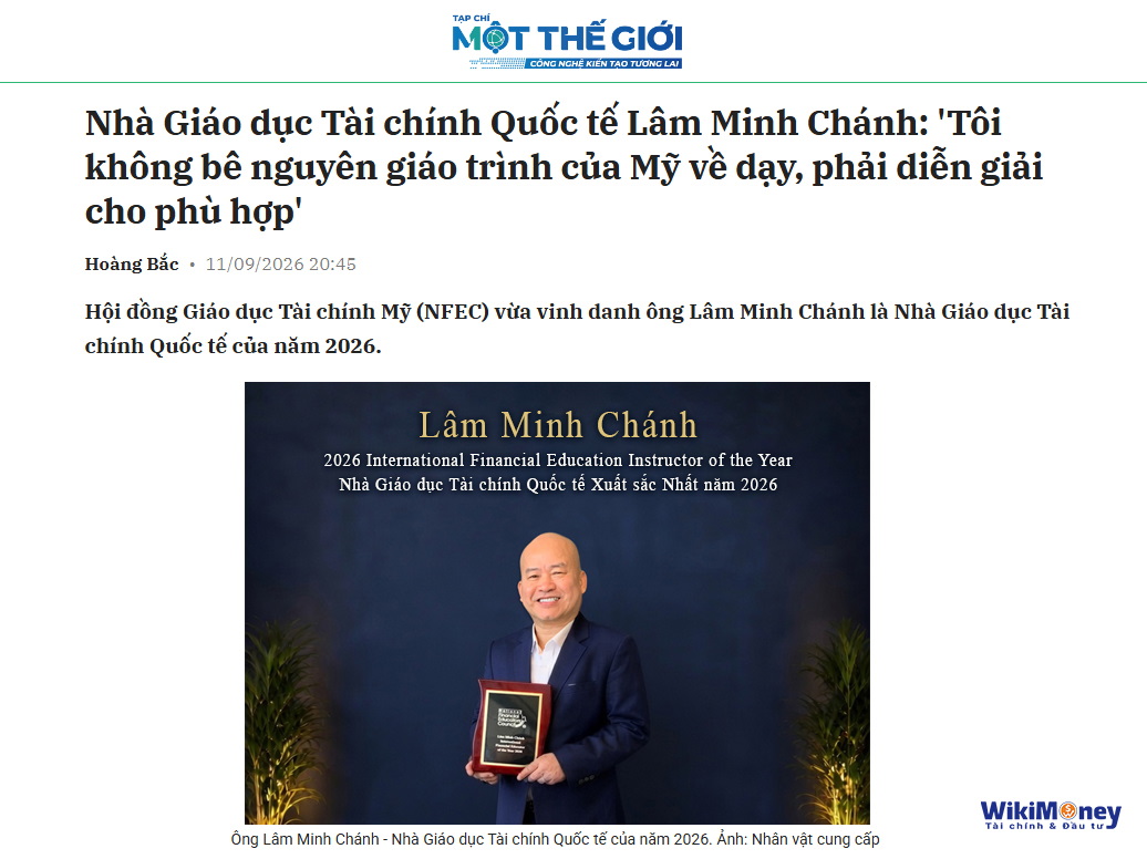 Nhà Giáo dục Tài chính Quốc tế Lâm Minh Chánh: 'Tôi không bê nguyên giáo trình của Mỹ về dạy, phải diễn giải cho phù hợp'