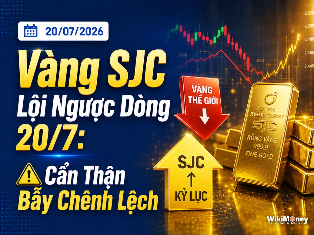 Vàng SJC Lội Ngược Dòng 20/7: Cẩn Thận Bẫy Chênh Lệch
