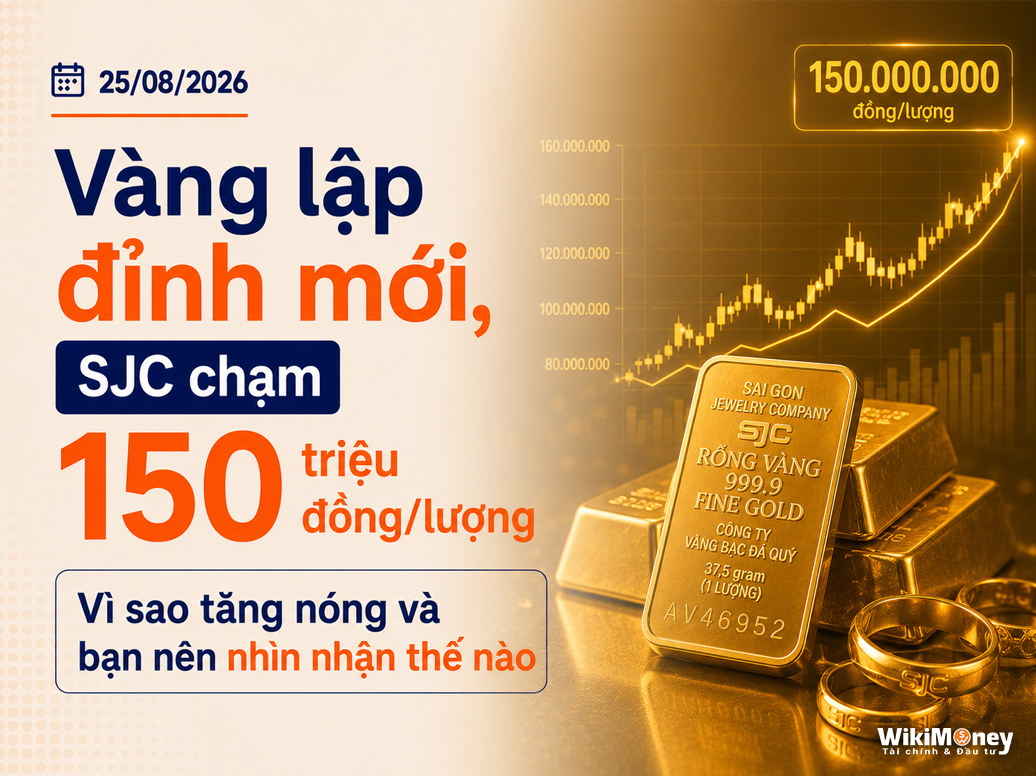 Vàng lập đỉnh mới, SJC chạm 150 triệu đồng/lượng: Vì sao tăng nóng và bạn nên nhìn nhận thế nào