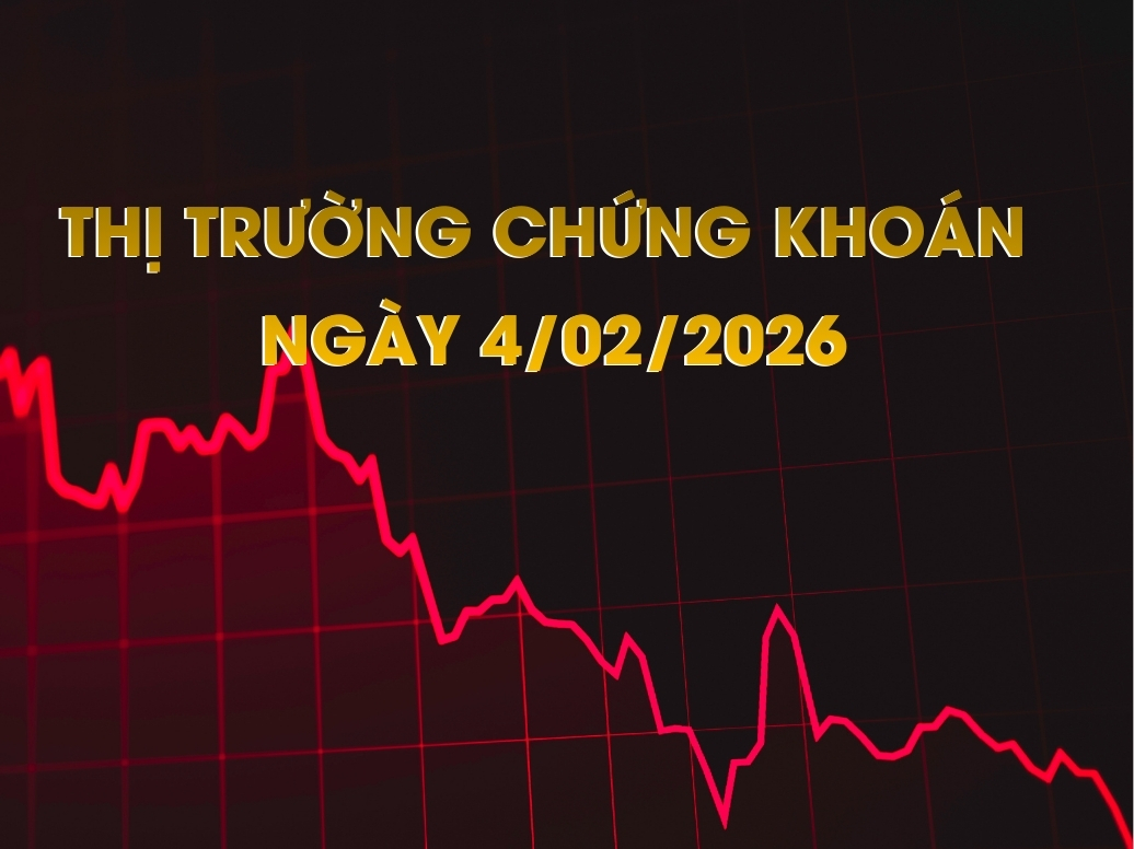 Chứng khoán ngày 04/02/2026: VN-Index điều chỉnh, tâm lý thận trọng gia tăng