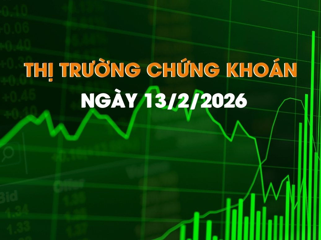 Chứng khoán ngày 13/02/2026: VN-Index bứt tốc ngoạn mục phiên cuối năm