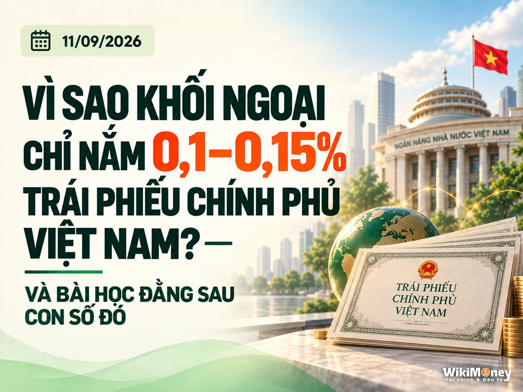 VÌ SAO KHỐI NGOẠI CHỈ NẮM 0,1–0,15% TRÁI PHIẾU CHÍNH PHỦ VIỆT NAM? VÀ BÀI HỌC ĐẰNG SAU CON SỐ ĐÓ