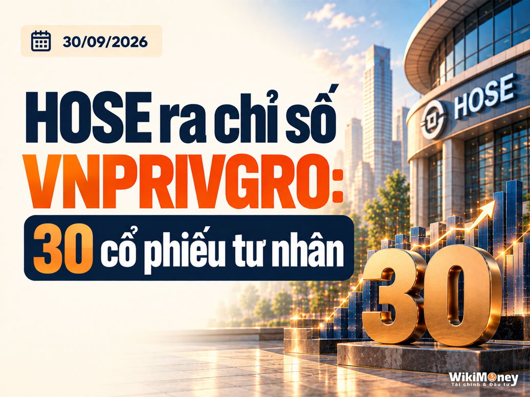 HOSE ra chỉ số VNPRIVGRO: 30 cổ phiếu tư nhân