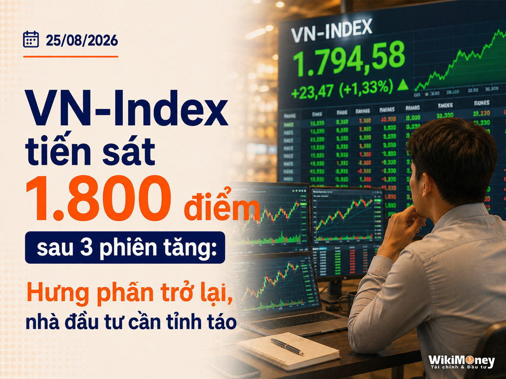 VN Index tiến sát 1.800 điểm sau 3 phiên tăng: Hưng phấn trở lại, nhà đầu tư cần tỉnh táo