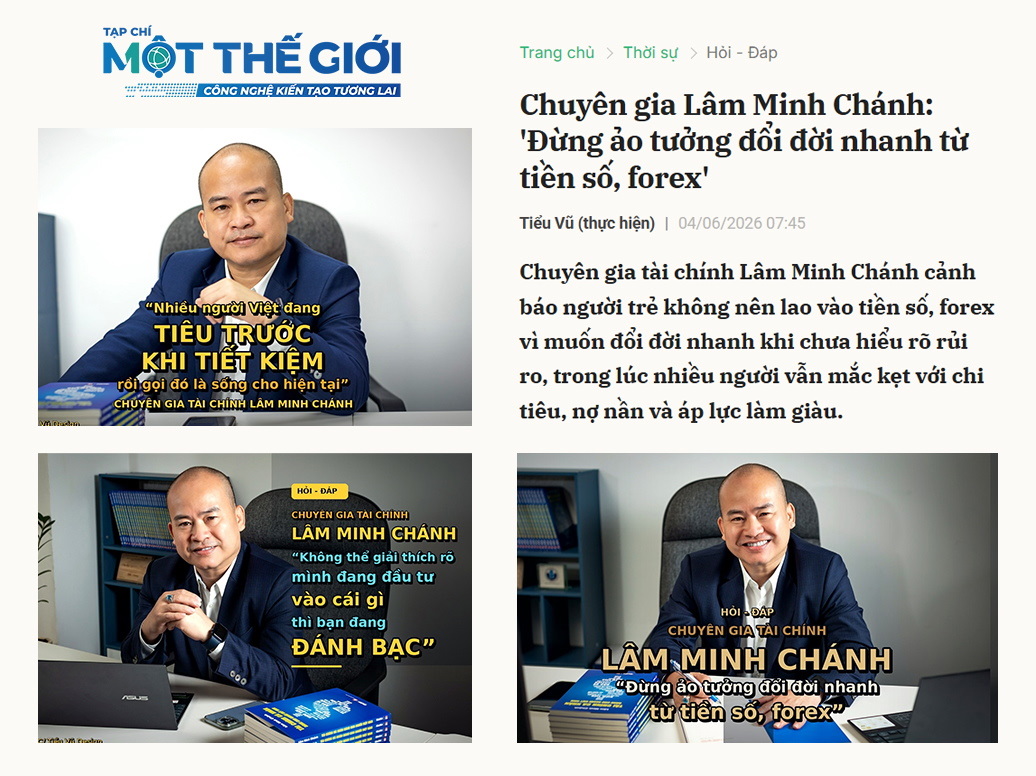Chuyên gia Lâm Minh Chánh: 'Đừng ảo tưởng đổi đời nhanh từ tiền số, forex'