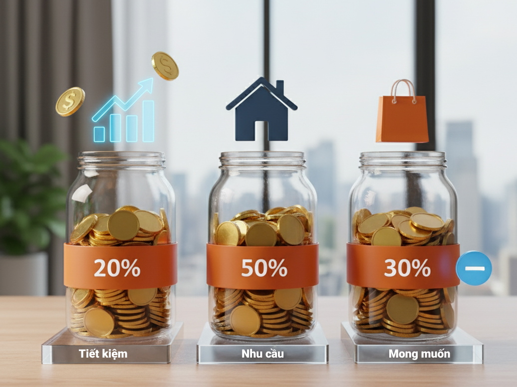 Để Tích Lũy Tiền, Hãy Áp Dụng Công Thức 20% - 50% - 30%